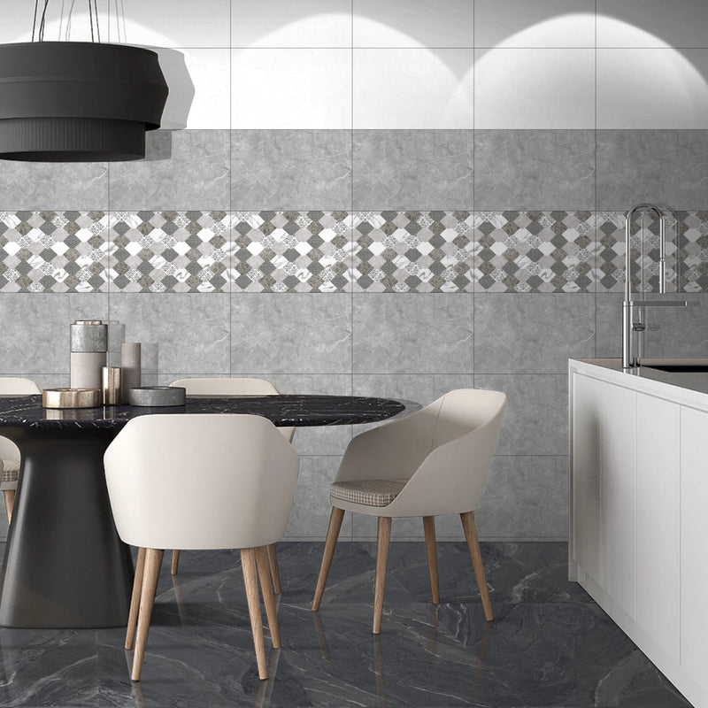 1151 Grey Glossy Finish Ceramic 30x45cm Kitchen Wall Tiles
