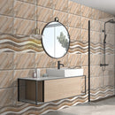 205 Beige Glossy Finish Ceramic 30x45cm Bathroom Wall Tiles