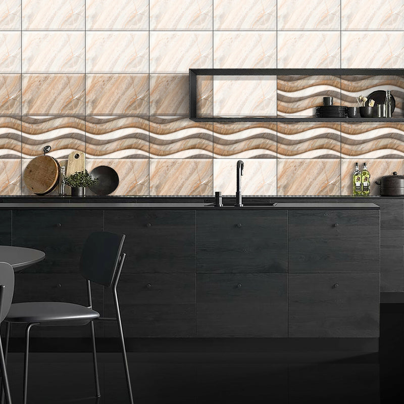 205 Beige Glossy Finish Ceramic 30x45cm Kitchen Wall Tiles