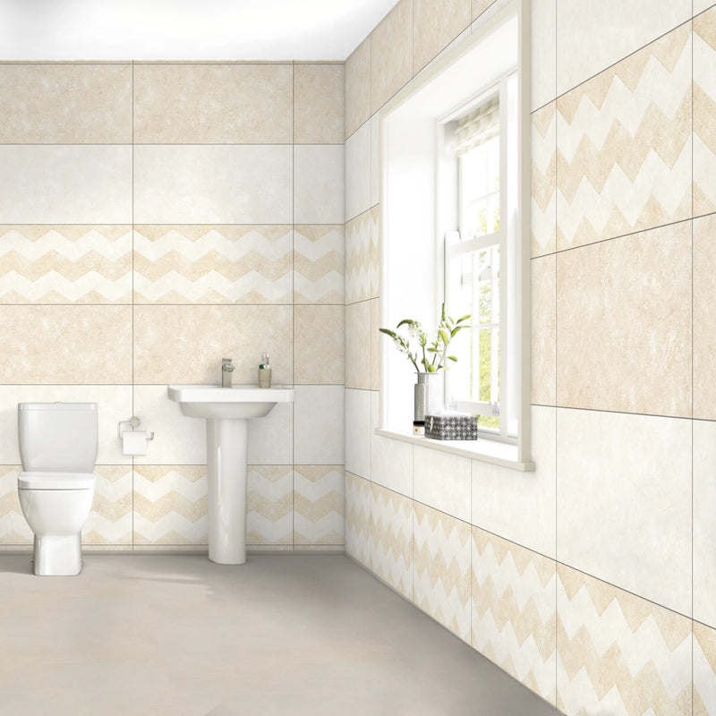 5171 Beige Glossy Finish Ceramic 30x60cm Bathroom Wall Tiles