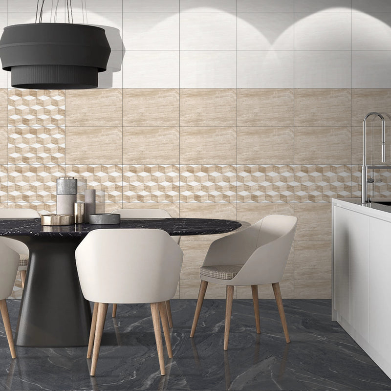 579 Beige Glossy Finish Ceramic 30x45cm Kitchen Wall Tiles