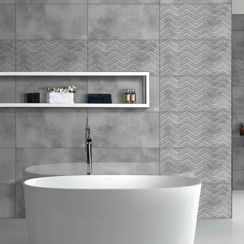 6211 Dark Grey Glossy Finish Ceramic 30x60cm Bathroom Wall Tiles