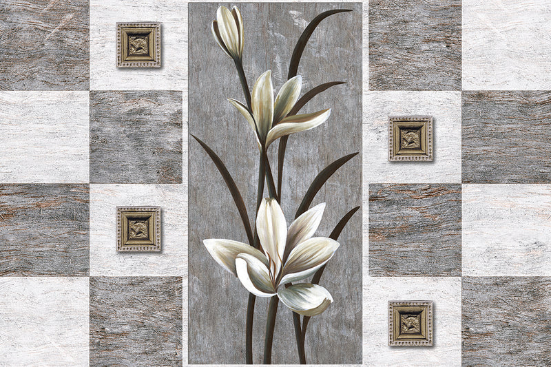 7149 Grey Glossy Finish Ceramic 30x45cm Bathroom Wall Tiles