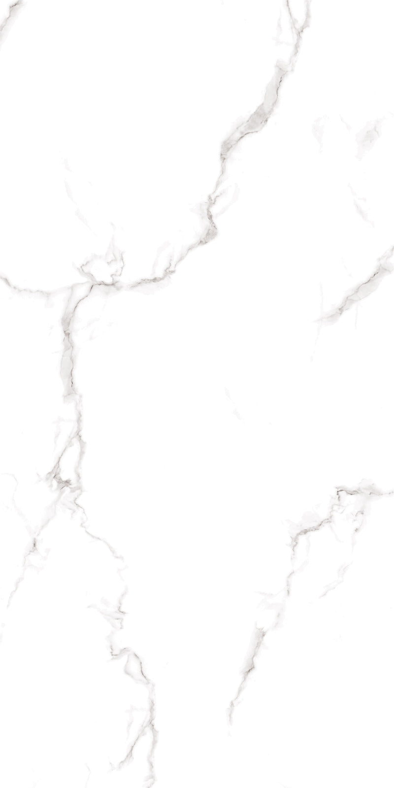 Deep Satuvario White Glossy Porcelain 60x120cm Wall and Floor Tiles
