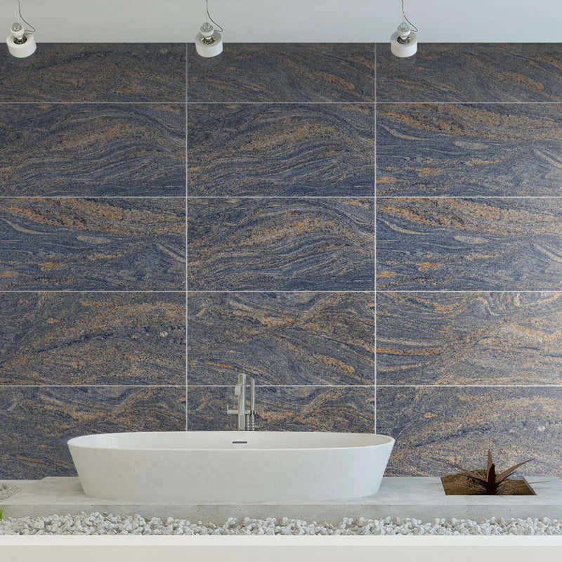 Aruba Blue Glossy Finish 60x120cm Porcelain Wall and Floor Tiles