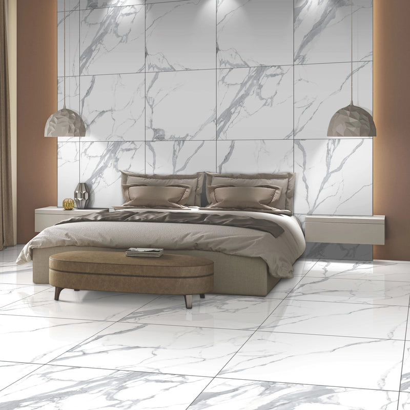 Calcatta Extra White Matt Finish Porcelain 60x60cm Wall Floor Tiles