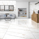 Canna White Glossy Finish 60x120cm Porcelain Wall and Floor Tiles