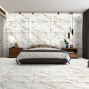 Cresola Staturio White Glossy Porcelain 60x120cm Wall and Floor Tiles