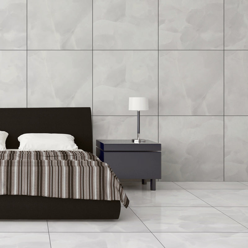 Juprana Onyx White Porcelain Matt 60x60cm Wall And Floor Tiles