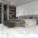Classic Statuario White Gloss Finish Porcelain 60x60cm Wall Floor Tile