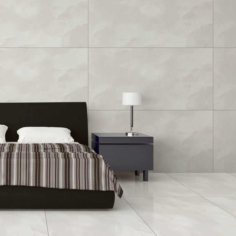 Ice Onyx White Glossy Finish 60x120cm Porcelain Wall and Floor Tiles