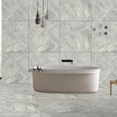 Rocky Grey Gloss Finish Porcelain 60x60cm Wall and Floor Tiles